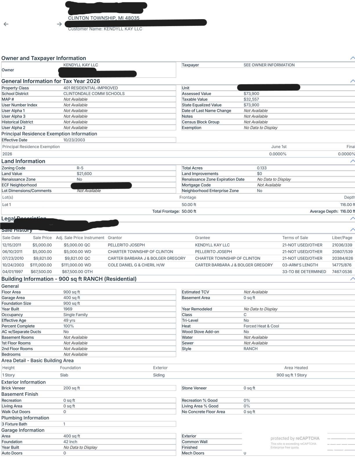 Public tax payment record associated with Kendyll Kay LLC and Robert Wojtowicz, document 29